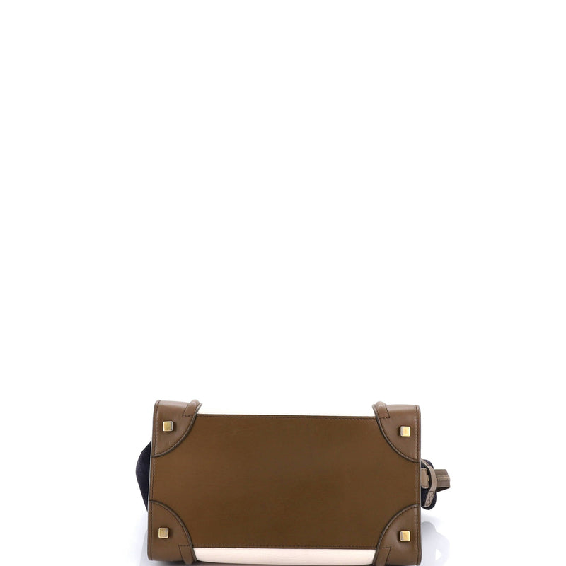 Tricolor Luggage Bag Leather Mini