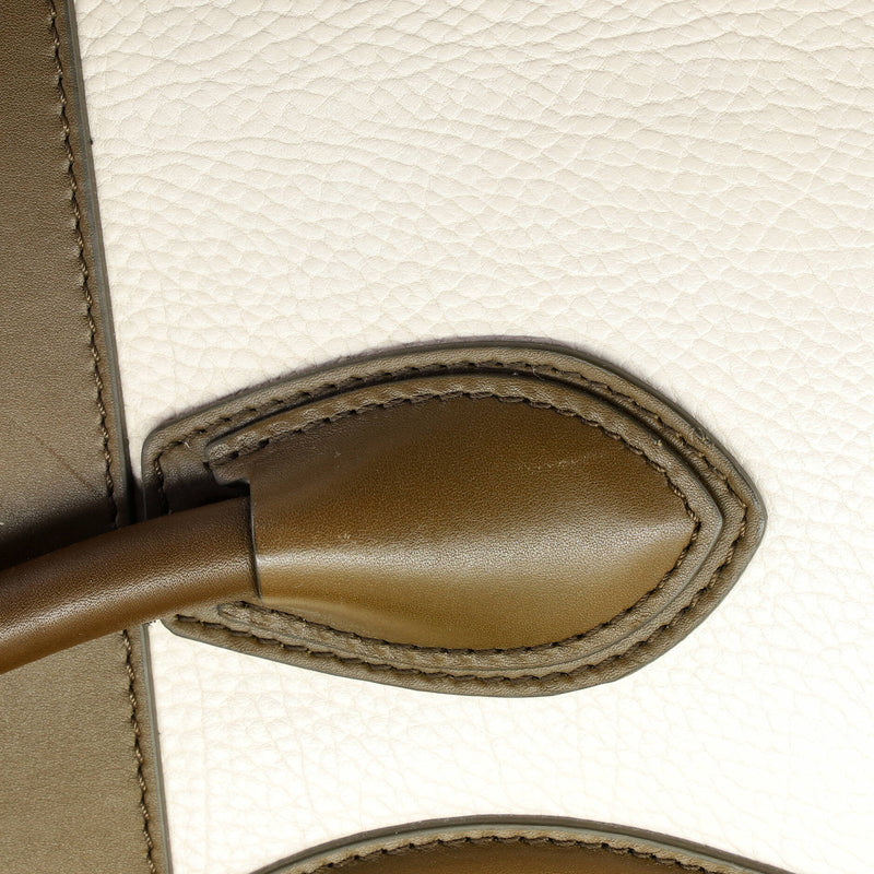 Tricolor Luggage Bag Leather Mini