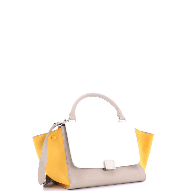 Trapeze Bag Leather With Patent Small