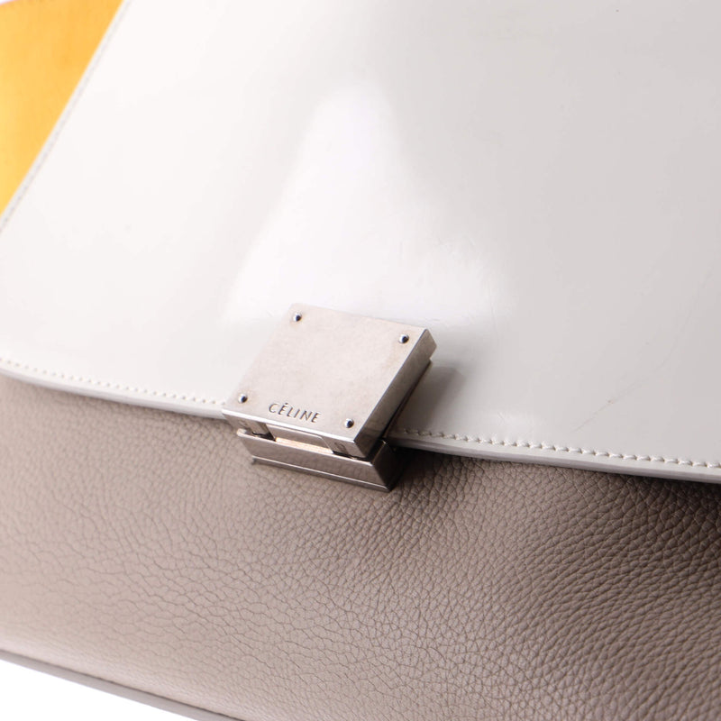 Trapeze Bag Leather With Patent Small