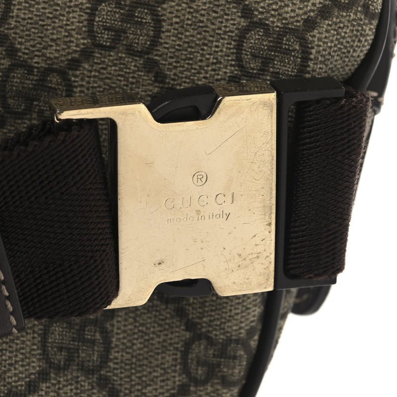 Gucci Gg Supreme Belt Bag Dark Brown
