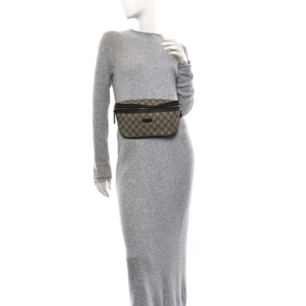 Gucci Gg Supreme Belt Bag Dark Brown