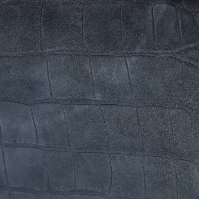Trapeze Bag Crocodile Embossed Nubuck