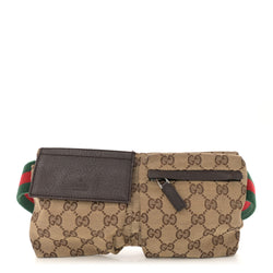 Gucci Web Belt Bag Dark Brown