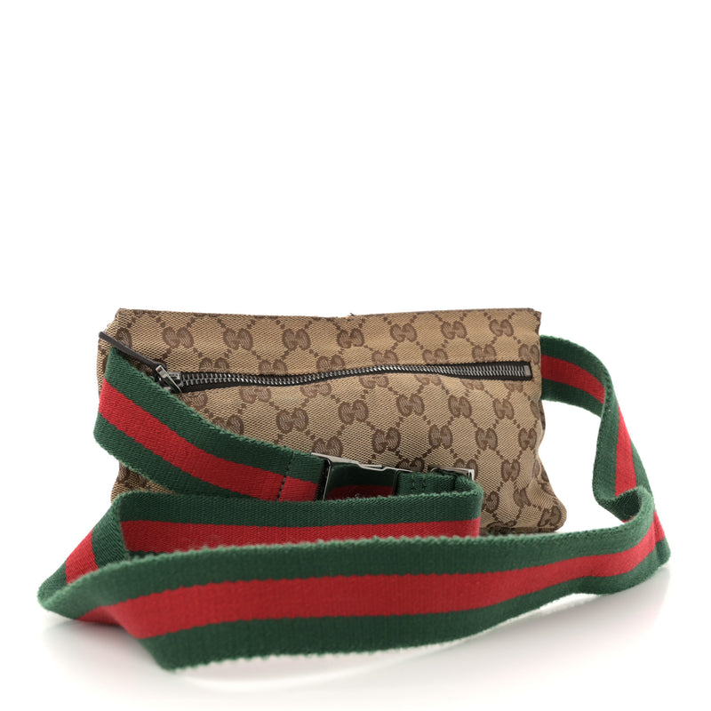 Gucci Web Belt Bag Dark Brown