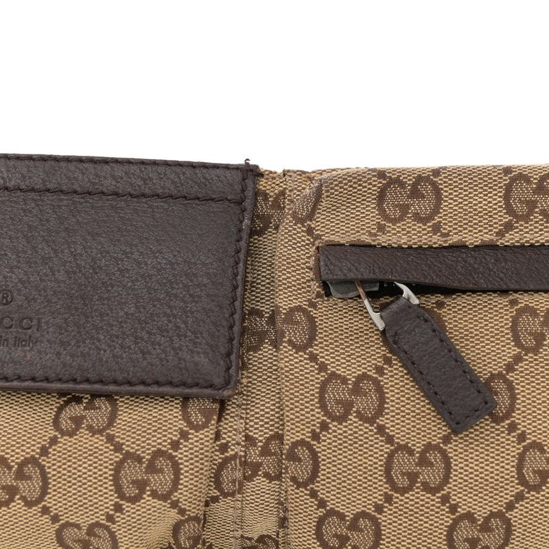 Gucci Web Belt Bag Dark Brown