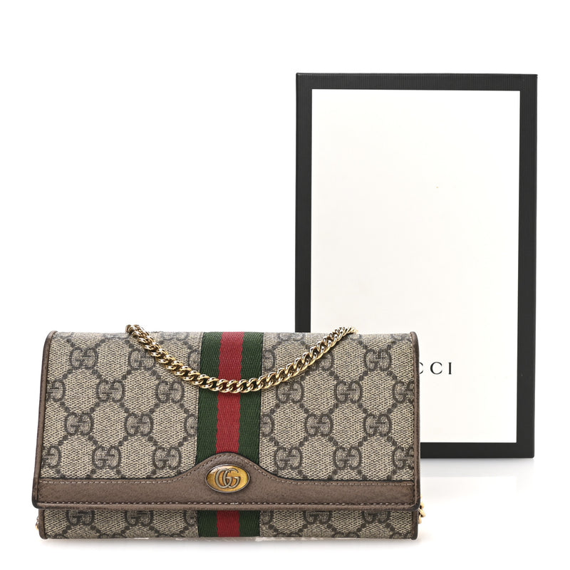 Gucci Gg Supreme Web Ophidia Wallet On