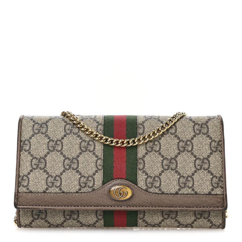 Gucci Gg Supreme Web Ophidia Wallet On