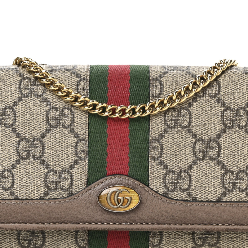 Gucci Gg Supreme Web Ophidia Wallet On