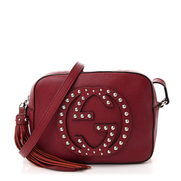 Gucci Pebbled Calfskin Studded Small