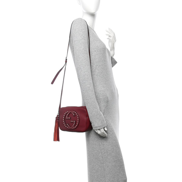 Gucci Pebbled Calfskin Studded Small