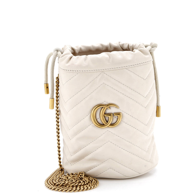 Gg Marmont Bucket Bag Diagonal Quilted