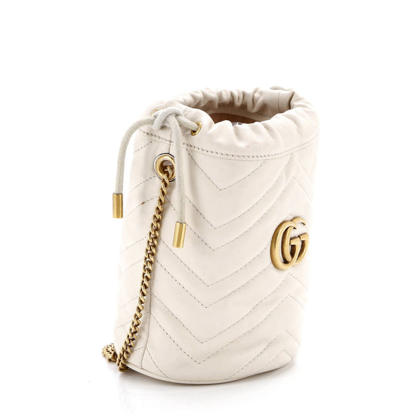 Gg Marmont Bucket Bag Diagonal Quilted