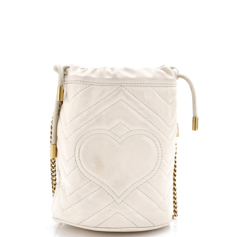 Gg Marmont Bucket Bag Diagonal Quilted