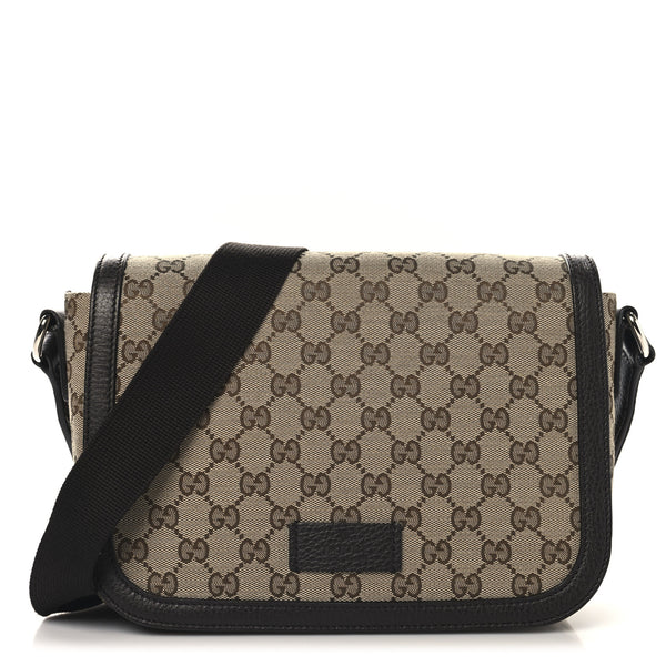 Gucci Large Flap Messenger Bag Beige
