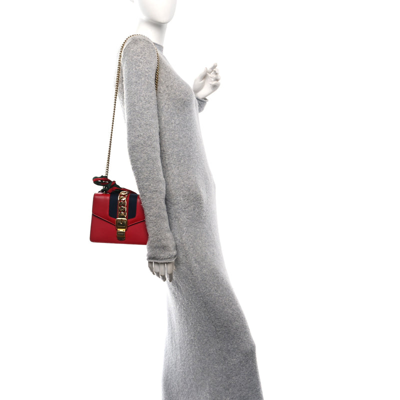 Gucci Calfskin Mini Sylvie Chain