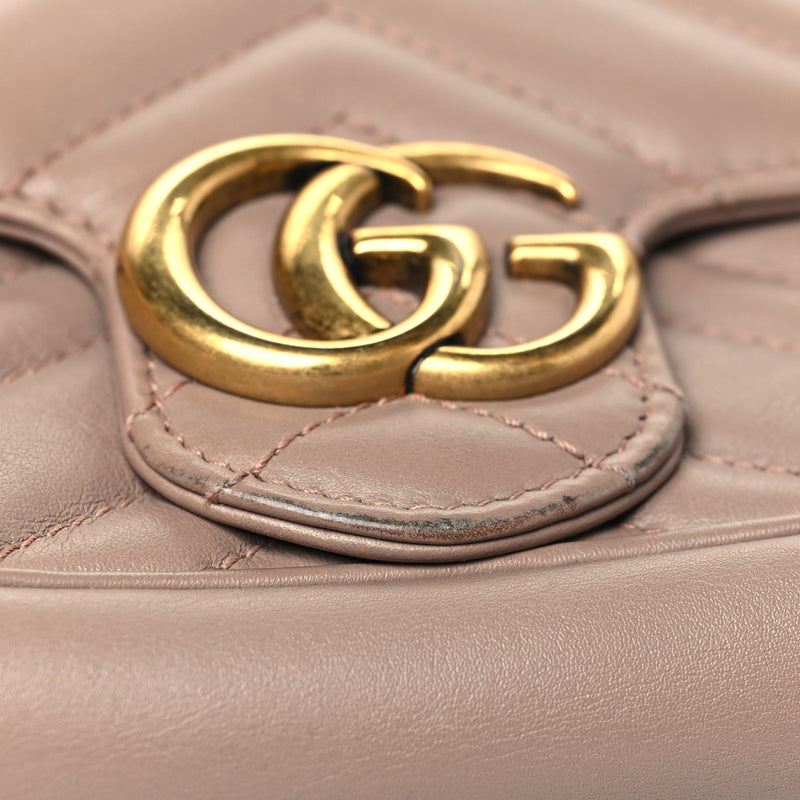 Gucci Calfskin Matelasse Super Mini Gg
