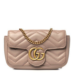 Gucci Calfskin Matelasse Super Mini Gg