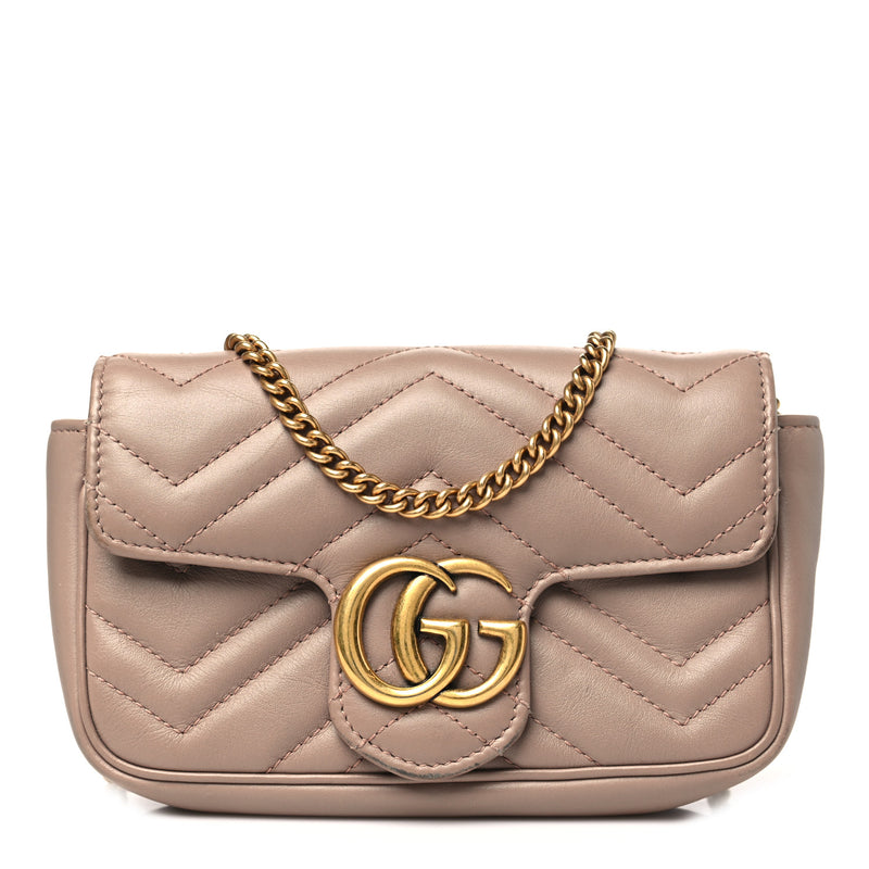 Gucci Calfskin Matelasse Super Mini Gg
