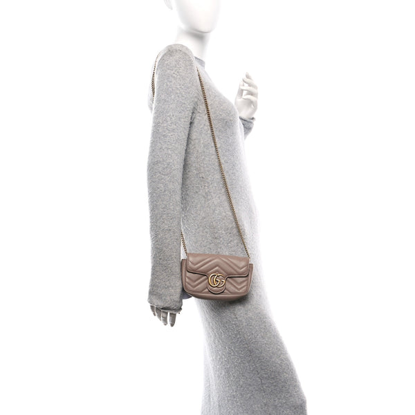 Gucci Calfskin Matelasse Super Mini Gg