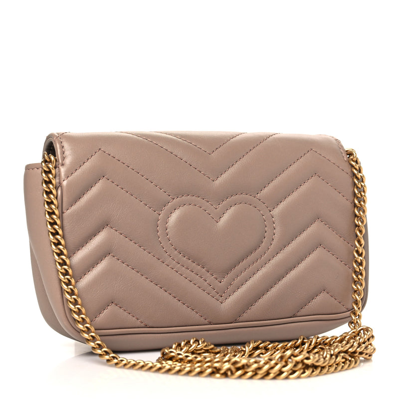 Gucci Calfskin Matelasse Super Mini Gg