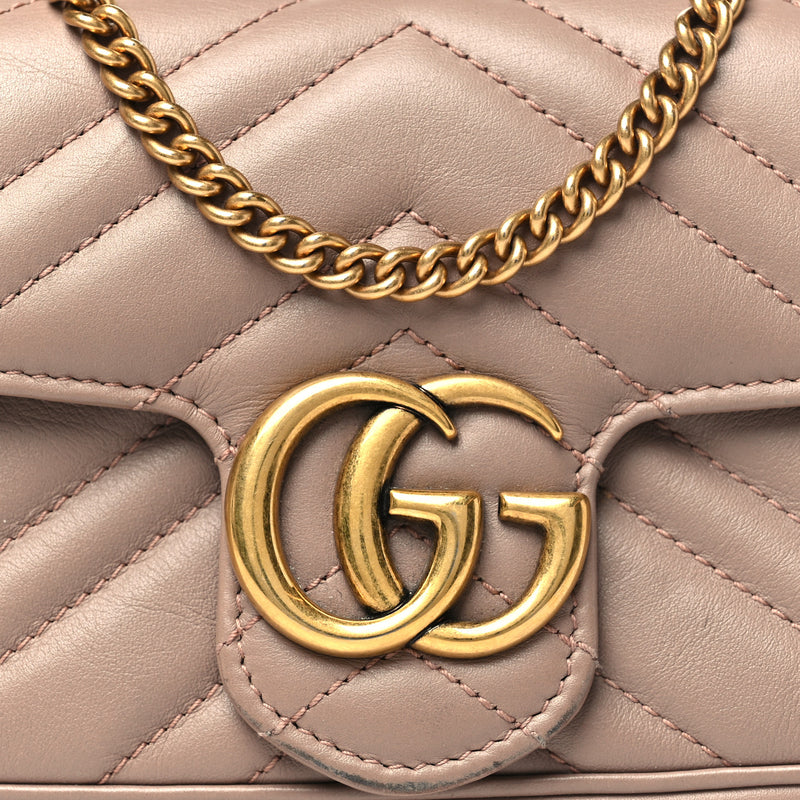 Gucci Calfskin Matelasse Super Mini Gg