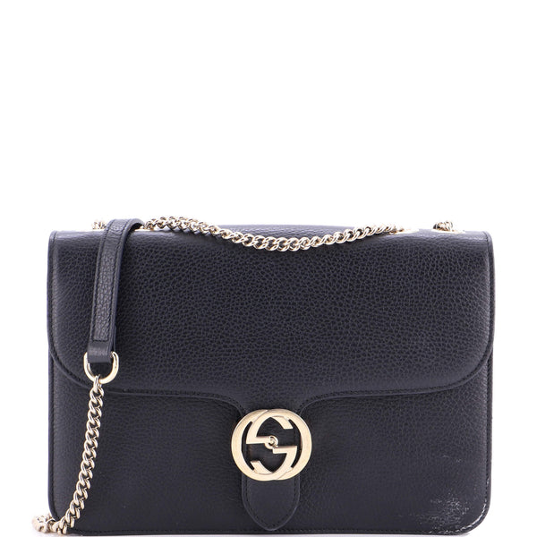 Interlocking Shoulder Bag Leather Medium