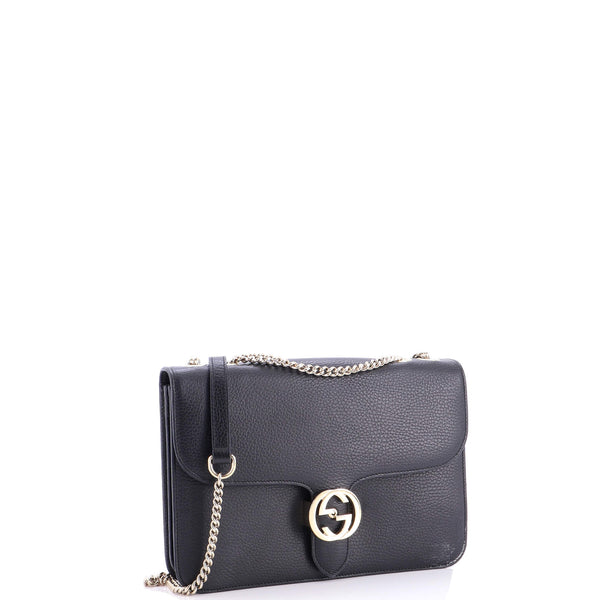 Interlocking Shoulder Bag Leather Medium