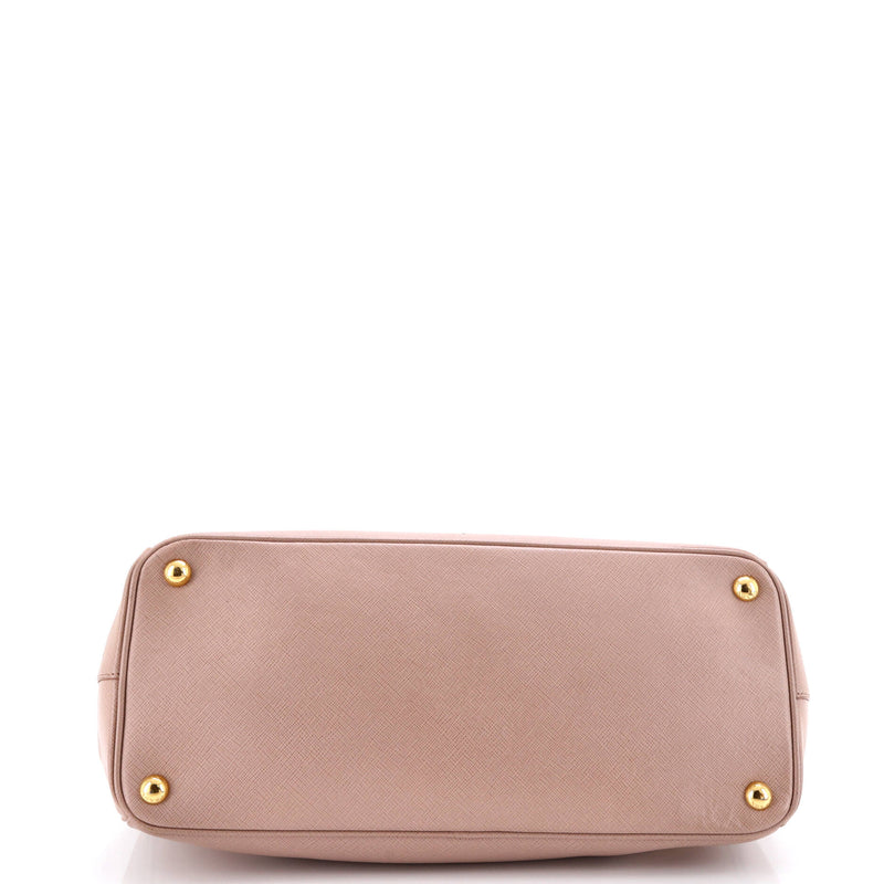 Double Zip Lux Tote Saffiano Leather