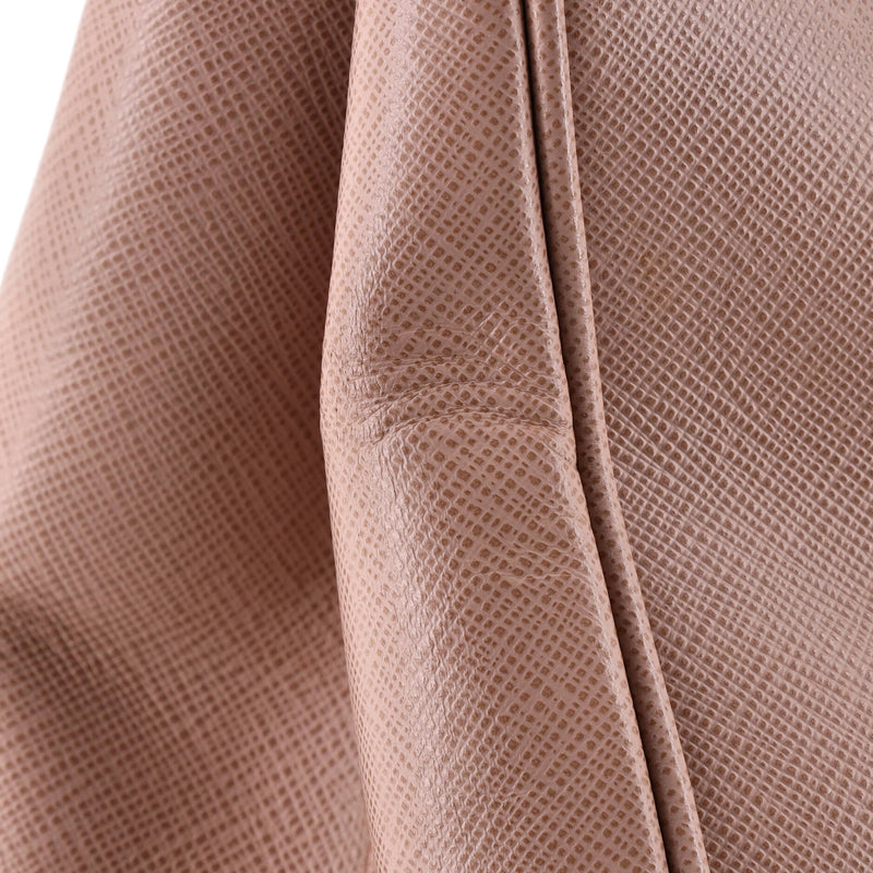 Double Zip Lux Tote Saffiano Leather