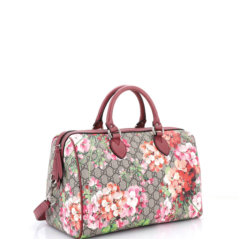 Convertible Boston Bag Blooms Print Gg