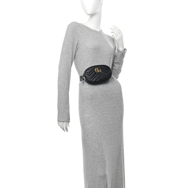 Gucci Calfskin Matelasse Gg Marmont Belt