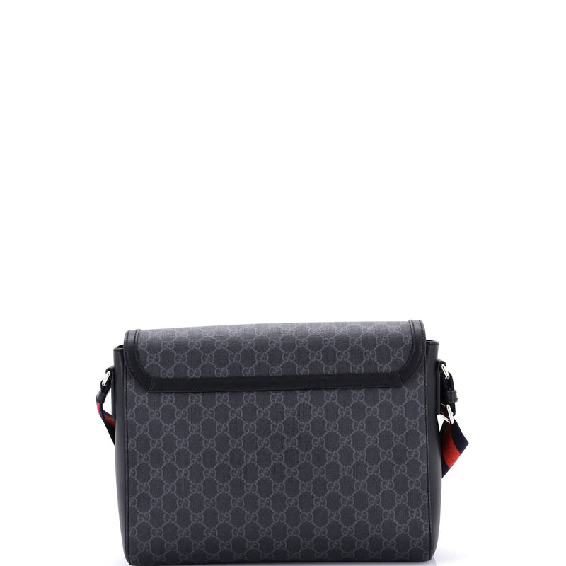 Web Strap Flap Messenger Bag Gg Coated