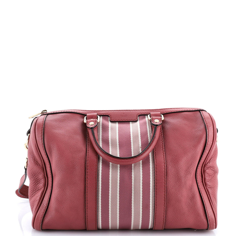 Gucci Vintage Web Boston Bag Leather