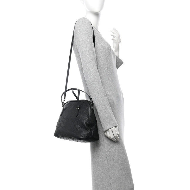 Gucci Guccissima Medium Dome Bag Black