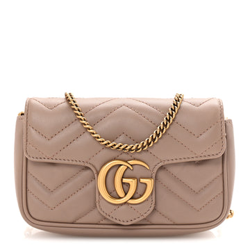 Gucci Calfskin Matelasse Super Mini Gg