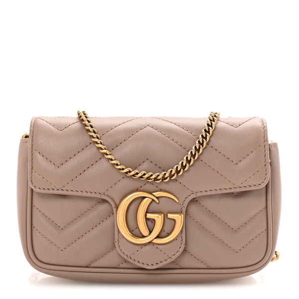 Gucci Calfskin Matelasse Super Mini Gg