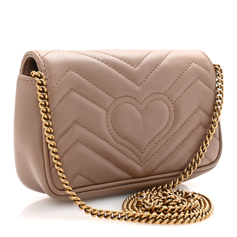 Gucci Calfskin Matelasse Super Mini Gg