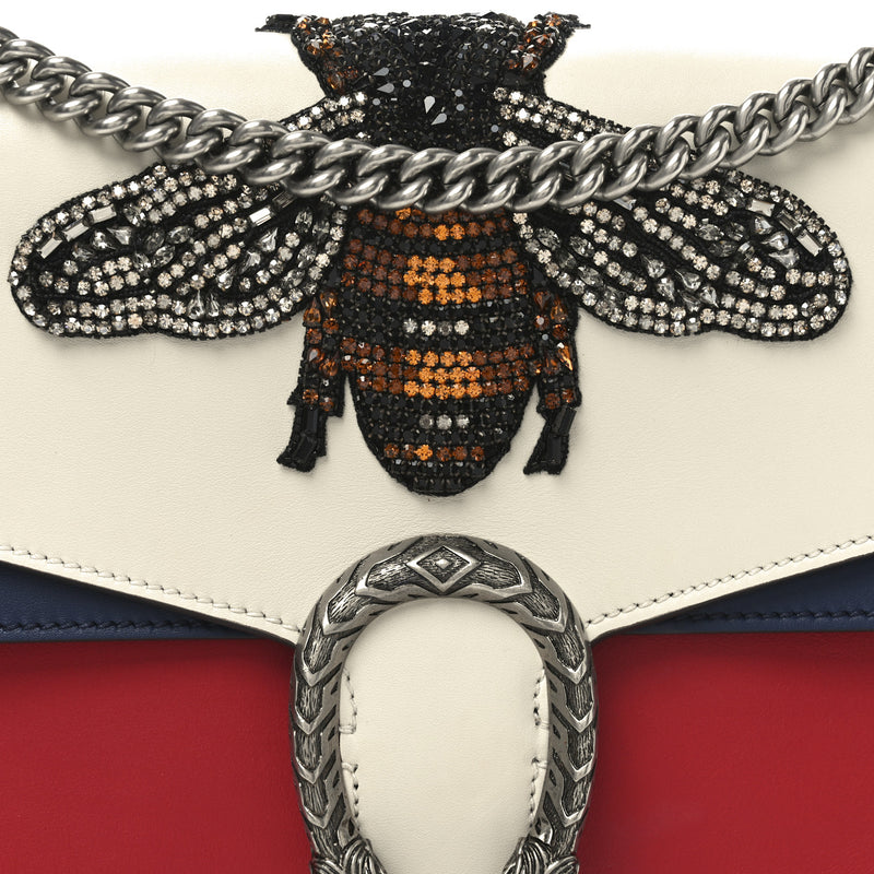 Gucci Calfskin Bee Embroidered Medium