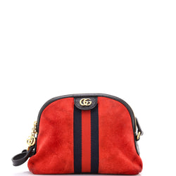 Ophidia Dome Shoulder Bag Suede Small