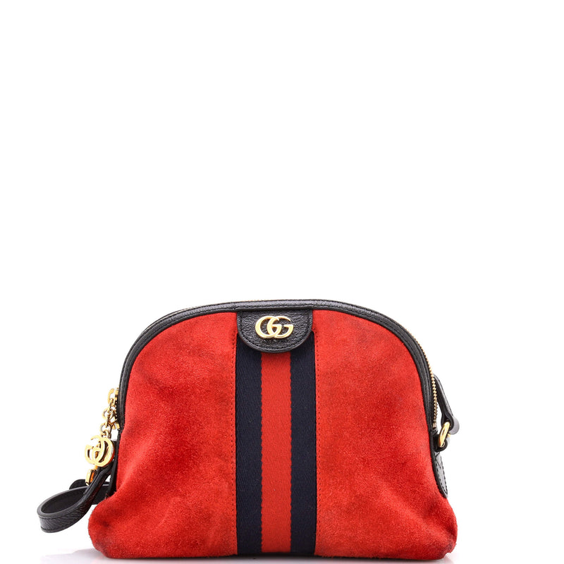 Ophidia Dome Shoulder Bag Suede Small