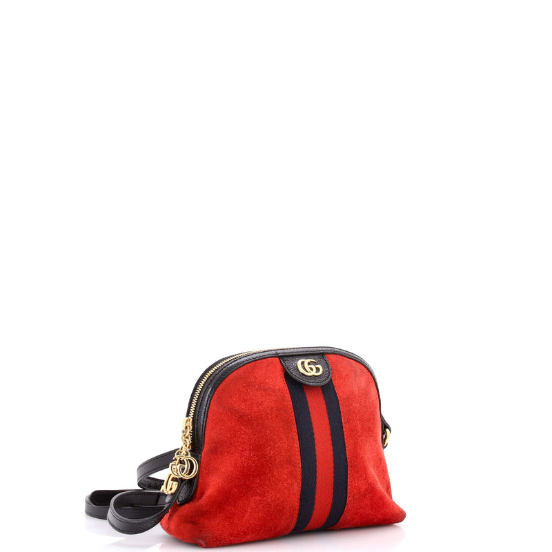Ophidia Dome Shoulder Bag Suede Small