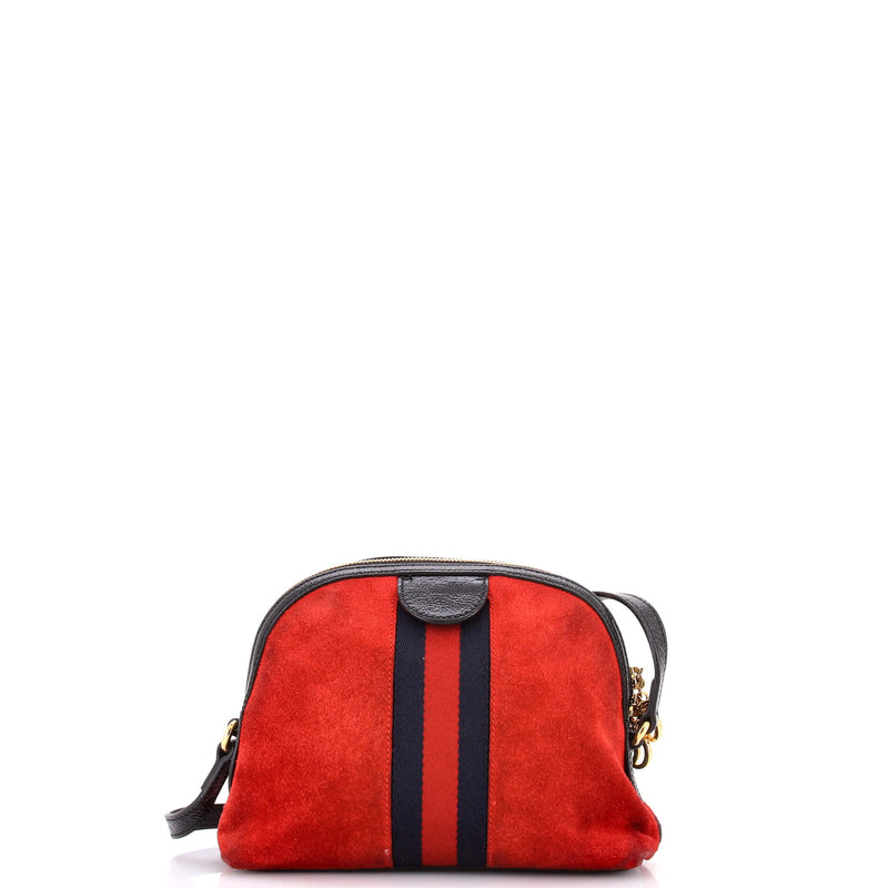Ophidia Dome Shoulder Bag Suede Small