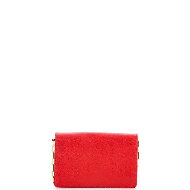 Wallet On Strap Saffiano Leather Small