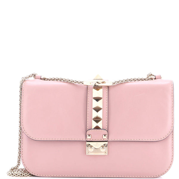 Glam Lock Shoulder Bag Leather Medium