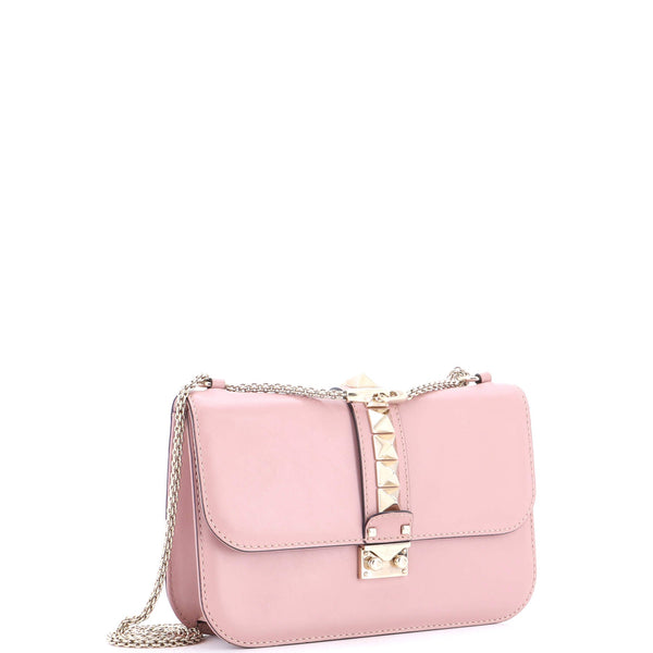 Glam Lock Shoulder Bag Leather Medium