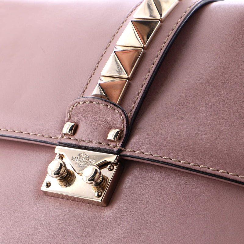 Glam Lock Shoulder Bag Leather Medium
