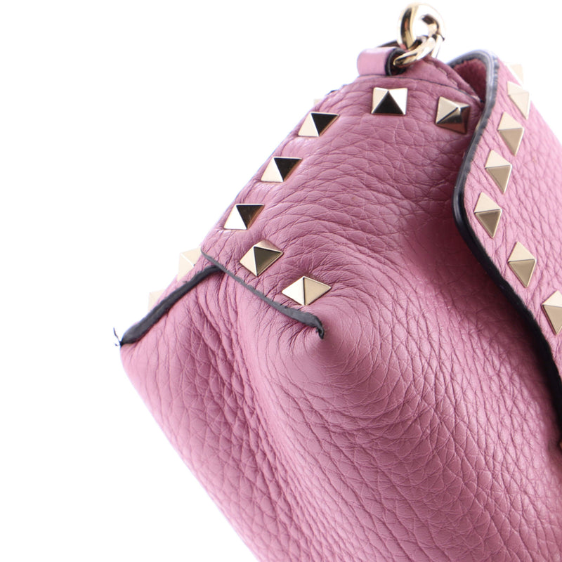 Rockstud Flip Lock Flap Bag Leather Mini