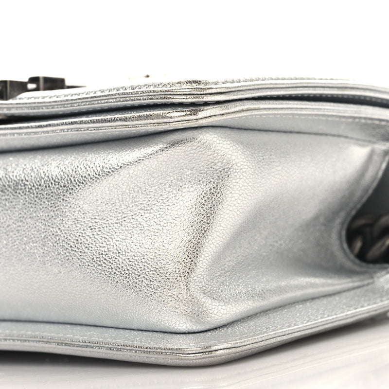Chanel Metallic Calfskin Crystal