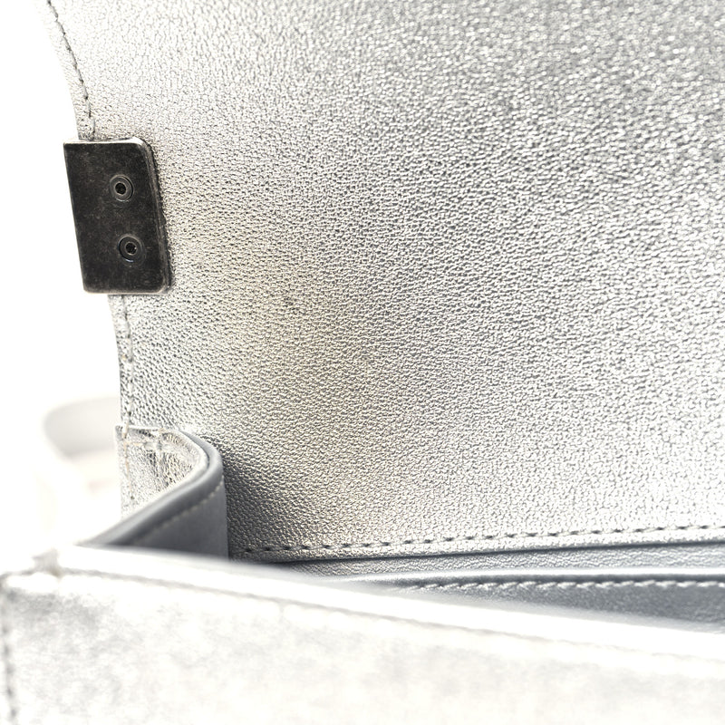 Chanel Metallic Calfskin Crystal